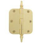 3 1/2" Steeple Tip Residential Hinge with 5/8" Radius Corners in Polished Brass (Sold Individually)