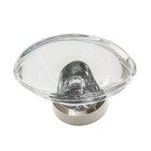 1 3/4" Oval Clear Crystal Cabinet Knob in Polished Nickel