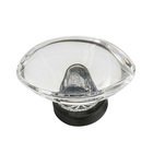 1 3/4" Oval Clear Crystal Cabinet Knob in Timeless Bronze