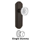 Single Dummy - Deco Plate With Crystal Meadows Knob in Oil-Rubbed Bronze