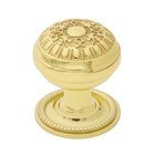 Egg And Dart Brass 1 3/8" Cabinet Knob with Rope Rose in Unlacquered Brass