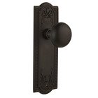 Passage Meadows Plate with New York Door Knob in Oil-Rubbed Bronze