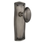 Single Dummy Prairie Plate with Homestead Door Knob in Antique Pewter