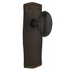 Double Dummy Prairie Plate with Homestead Door Knob in Oil-Rubbed Bronze