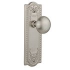 Privacy Meadows Plate with New York Door Knob in Satin Nickel