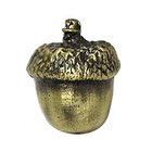 Small Acorn Knob in Antique Brass
