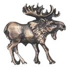 Walking Moose Knob (Facing Right) in Antique Brass