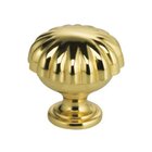 1 3/8" Melon Knob in Polished Brass Lacquered