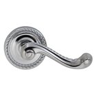 Privacy Rope Right Handed Lever with Rope Rosette in Polished Chrome