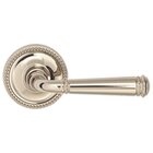 Privacy Beaded Lever Beaded Rose in Polished Polished Nickel Lacquered
