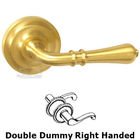 Double Dummy Traditions Right Handed Lever with Radial Rosette in Satin Brass Lacquered