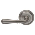 Privacy Traditions Left Handed Lever with Radial Rosette in Satin Nickel Lacquered