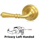 Privacy Traditions Left Handed Lever with Radial Rosette in Satin Brass Lacquered