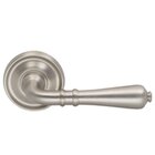 Passage Traditions Traditions Lever with Medium Radial Rosette in Satin Nickel Lacquered