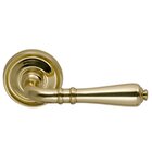 Passage Traditions Traditions Lever with Medium Radial Rosette in Polished Brass Lacquered