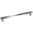 Solid Brass 10 3/4" Centers Twisted Handle in Satin Nickel Lacquered