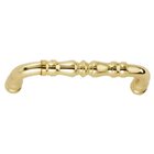 Omnia Cabinet Hardware - Traditions - 3 1/2" Centers Handle in Polished Brass
