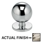 1 3/8" Round Knob with Back Plate in Polished Polished Nickel Lacquered