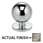 1 3/8" Round Knob with Back Plate in Satin Nickel Lacquered