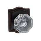 Passage Glass Knob with Arch Rose in Tuscan Bronze