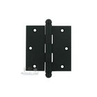 3 1/2" x 3 1/2" Plain Bearing, Solid Brass Hinge with Ball Finials in Oil-Rubbed Bronze, Lacquered