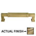 4" Centers Reeded Pull In Satin Brass