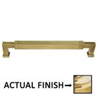 6" Centers Reeded Pull In Polished Brass Unlacquered