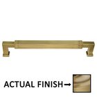 6" Centers Reeded Pull In Satin Brass