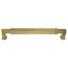 6" Centers Reeded Pull In Antique Brass Lacquered