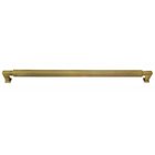 12" Centers Reeded Pull In Antique Brass Lacquered