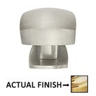 1" Squared Knob In Polished Brass Unlacquered
