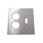 Modern Combination Switchplate in Satin Chrome