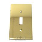 Modern Single Toggle Switchplate in Polished Brass Lacquered