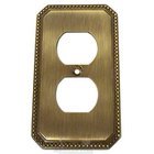 Beaded Duplex Receptacle Switchplate in Shaded Bronze Lacquered