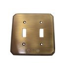 Traditional Double Toggle Switchplate in Shaded Bronze Lacquered