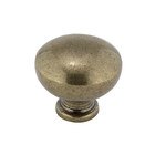 1 1/4" Diameter Round Knob in Burnished Brass