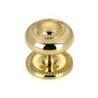 Solid Brass 1 1/2" Diameter Knob with String Embossed Detail in Brass