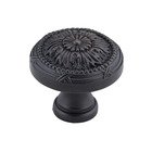 1 1/4" Diameter Knob with Twig and Cross-tie Detail in Brushed Oil Rubbed Bronze