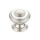 1 1/8" Diameter Button Top Knob in Matte Nickel
