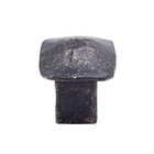 1 1/32" Long Contemporary Forged Iron Knob in Matte Black Iron