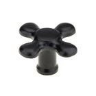 3 1/16" Round Eclectic Wrought Iron Knob in Black