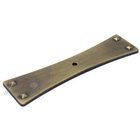 Bent Rectangle Single Hole Backplate in Antique English