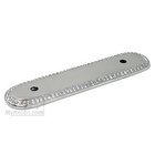 3" Centers Beaded Oblong Backplate in Polished Chrome