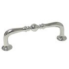 3" Centers Decorative Elongated Colonial Pull in Polished Chrome
