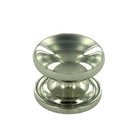 1 1/2" Plain Knob with Backplate In Polished Nickel