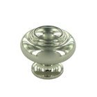 1 1/4" Double Ringed Knob In Polished Nickel
