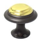 1 1/4" Oil Rubbed Bronze with Brass Beauty Knob