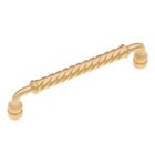 5" Centers Twisted Pull in Satin Brass