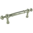 3" Centers Plain With Decorative Ends Handle In Polished Nickel
