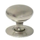 1 1/4" Plain Hollow Knob with Backplate in Satin NIckel